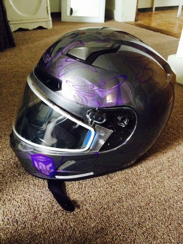 Hjc snowmobile helmet (purple/gray)