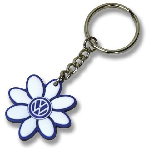 Volkswagen vw logo daisy keychain-white