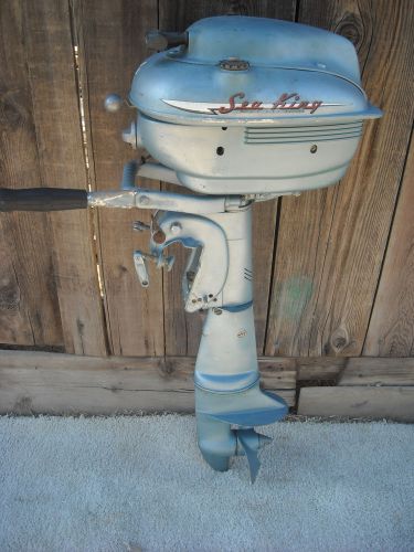 Vintage 1950's sea king 5 hp outboard boat motor # 1500 montgomery ward