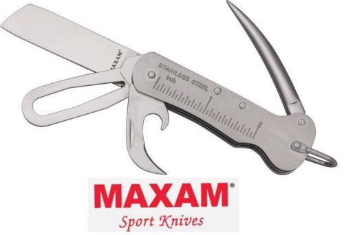 Maxam deluxe rigging knife edc sailor multi-tool marlin spike 4905 skrule new