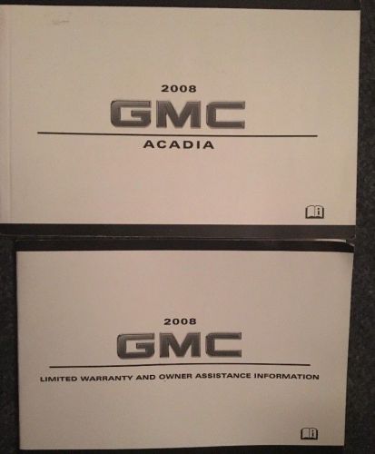 2008 gmc acadia owner&#039;s manual with warranty guide and case - free shipping