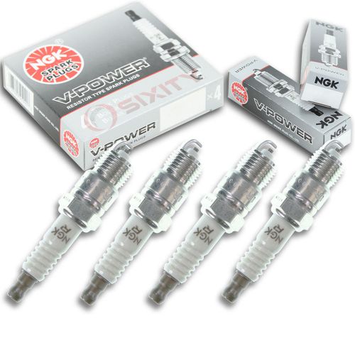 4pcs 89-96 omc 5.8l cobra carb ngk v-power spark plugs stern drive kit set gw