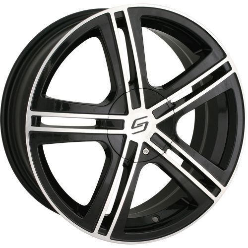 262-6701b 16x7 4x100 4x4.5 (4x114.3) wheels rims black +40 offset alloy 5 spoke