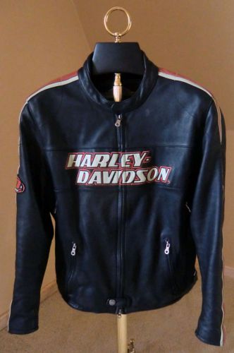 Harley davidson cruiser style leather jacket size large - excellent cond!!!