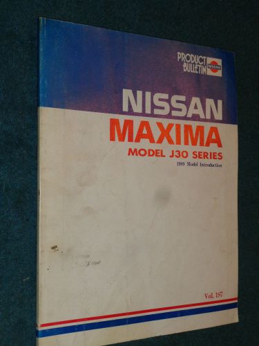 1989 nissan maxima new product information shop manual / original bulletin book