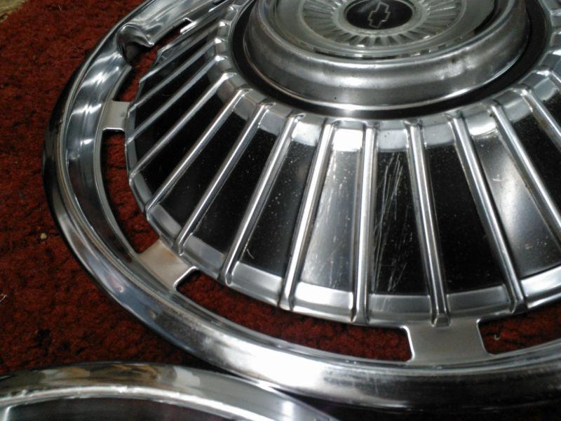 1963 1964 Chevy Chevrolet Impala BelAir Biscayne set of 4 Hubcaps wheel covers, US $99.99, image 5