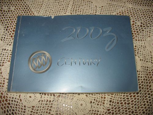 2003 / 03 buick century owners manual