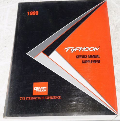 Authentic 1993 gmc typhoon truck oem service shop manual supplement repair book