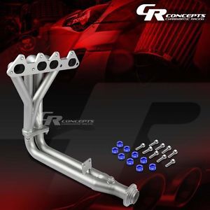 J2 for 94-97 accord f22 ceramic exhaust manifold header+blue washer bolts