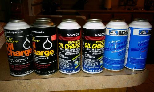 6 cans  r12 refrigerant 4oz oil charge