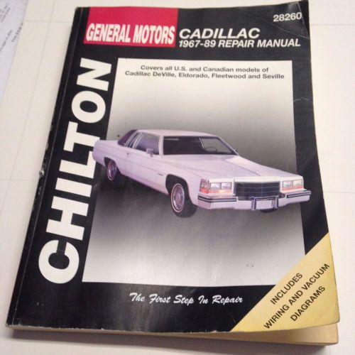 Chilton&#039;s cadillac 1967-89 repair manual  - good condition