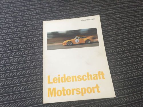 Porsche 993 carrera rs &amp; gt2 sales brochure motorsport leitenschaft very rare
