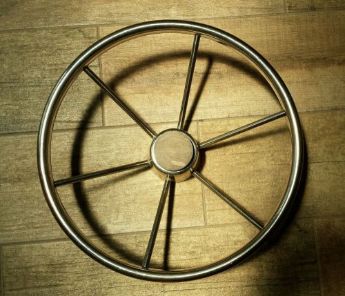 Mako Boat Steering Wheel, Stainless Steel, 15 Inch Diameter, US $49.99, image 1