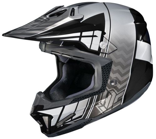 Hjc cl-xy 2 cross-up youth mx/offroad helmet black/silver