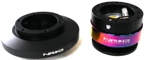 Nrg quick release short hub combo neo chrome bmw e36 (fits:bmw)