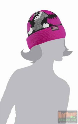 Arctic cat youth team arctic camo beanie / hat - pink 5253-175