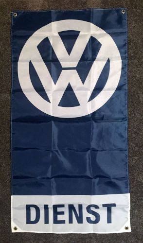 Volkswagen service flag ~ vw bug split beetle ghia bus thing 356 911 okrasa kdf