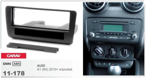 Carav 11-178 1-din car radio dash kit panel for audi a1 (8x) 2010+ w/pocket