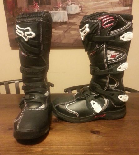 Fox comp 5 youth boots size y7 black reduced price &amp; free shipping