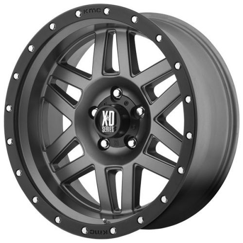 4-new xd series xd128 machete 20x9 5x139.7 +0mm gray/black wheels rims