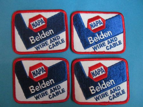 4 lot of vintage napa belden wire and cable  patch uniform work shirt coveralls
