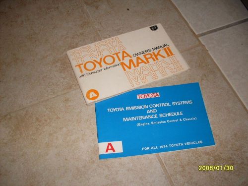 1974 toyota corona mark ii 2  owners manual owner&#039;s guide book oem original