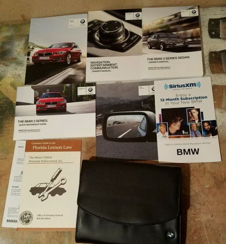 Oem 2012  bmw 3 series owners manual info book set + case free s/h
