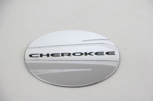 Chrome gas cap oil tank cover trim for 2014-2016 jeep cherokee gasoline black