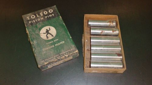 Lot of (6) new toledo piston pins p1043 .005 1930-1933 1941-1948 nash ambassador