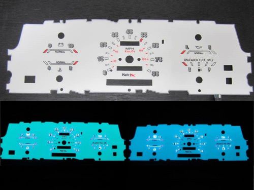 1989-1992 ford ranger truck w/no rpm  indiglo white face glow gagues kit