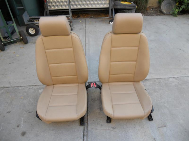 Bmw e36 318 325 328 front tan beige leatherette vinyl sedan manual seats 4 door