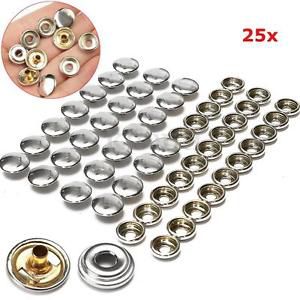 25x caps + 25x buttons sockets for boat snaps canvas durable dot snap marine