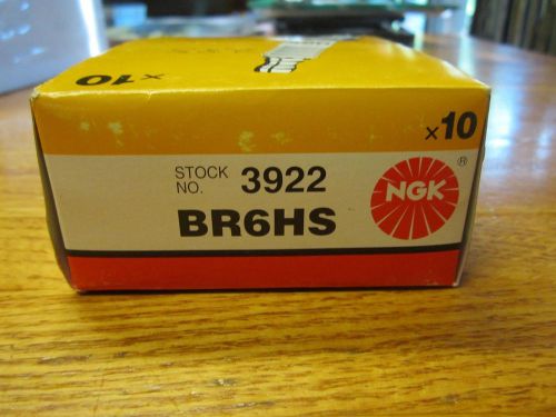 Ngk lot of 10 nos marine boat engine spark plugs stock no. 3922 br6hs new in box