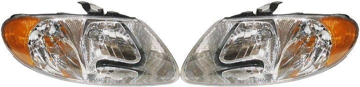Headlight headlamp assembly pair set both driver passenger side left+right lh+rh