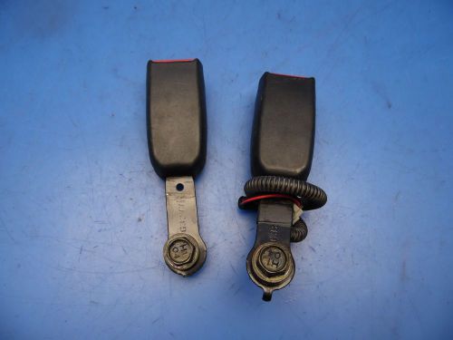92-95 honda civic oem front seat belt buckles receivers latches x2 black *scuffs