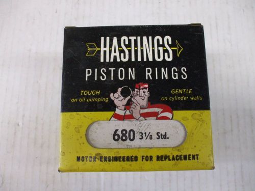 Nos hastings 680 std. vintage piston ring set-older amc 6 cyl.