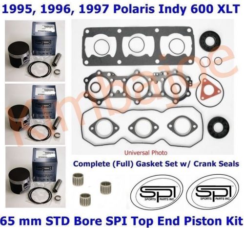 1995-1997 polaris indy 600 xlt 65 mm std bore spi pistons bearings gasket seals