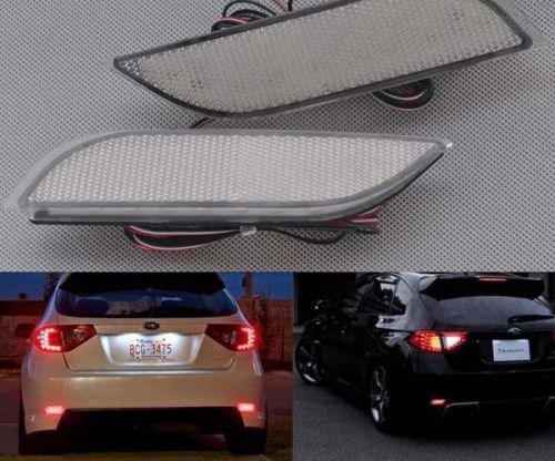 For subaru impreza wrx sti 08-14 2x led rear bumper reflector tail brake lights
