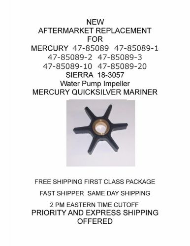 New 47-85089 aftermarket replacement water pump impeller mercury quicksilver