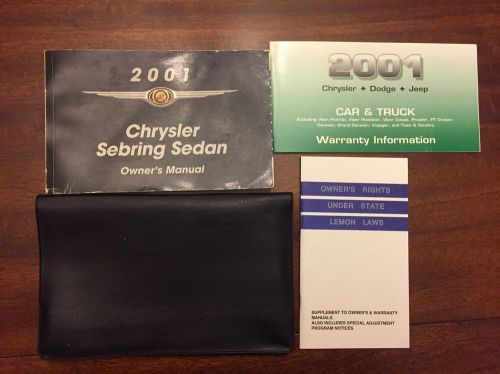 2001 chrysler sebring owners manual set and chrysler case fast free shipping