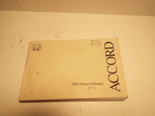 2002 honda accord owners manual,used.