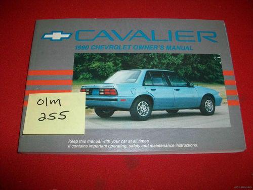 1990 chevrolet original factory owner's manual cavalier models vgc 