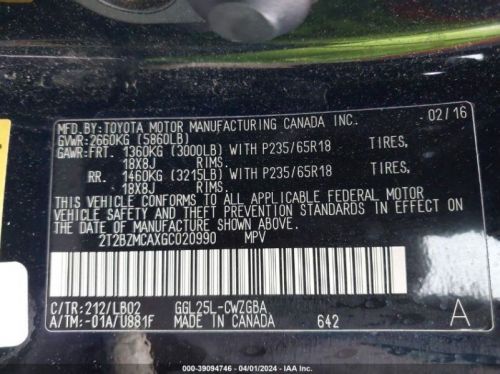 (LOCAL PICKUP ONLY) Passenger Right Rear Door Glass Fits 16-19 LEXUS RX350 18635, US $164.99, image 2