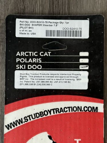 7.5" stud boy shaper bar ski carbides - ski-doo pilot (pair) doo-s2410-75