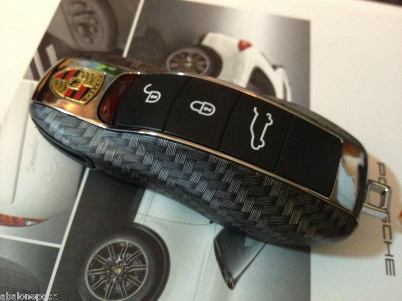 Mt carbon fiber car fob remote key case casing housing cover replacement porsche