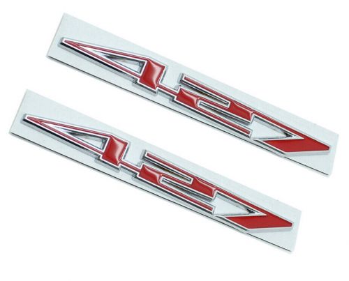 2Pc 427 Emblem Polished Aluminum Badge Engine Hood Sticker (red silver), US $16.95, image 3