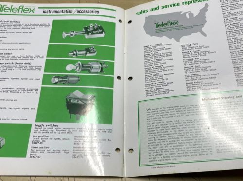 Vintage Original 1972 Teleflex Marine Systems Engine Steering Catalog Brochure, US $44.95, image 24