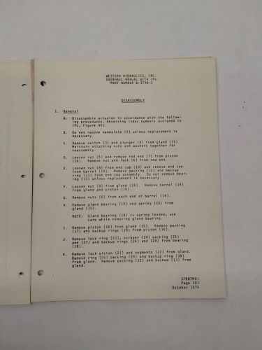 Western Hydraulics P/N 6-3798-3 Cessna Part No 9910139-3 Overhaul Illust. Parts, US $19.95, image 19
