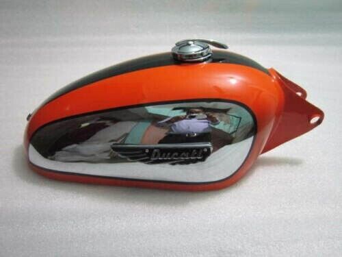 Ducati Scrambler 350CC Chrome And Painted Fuel Tank With Badges + Cap, US $, image 7