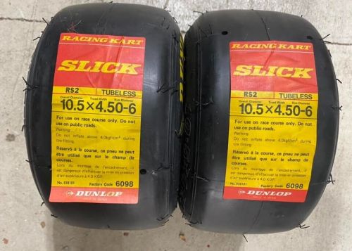 2 NEW OLD STOCK DUNLOP RS2 10.5 X 4.50-6 Tires Wheel Go Kart racing Cart Drift, US $74.99, image 8